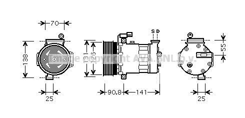 AVA QUALITY COOLING Компрессор, кондиционер AUK172